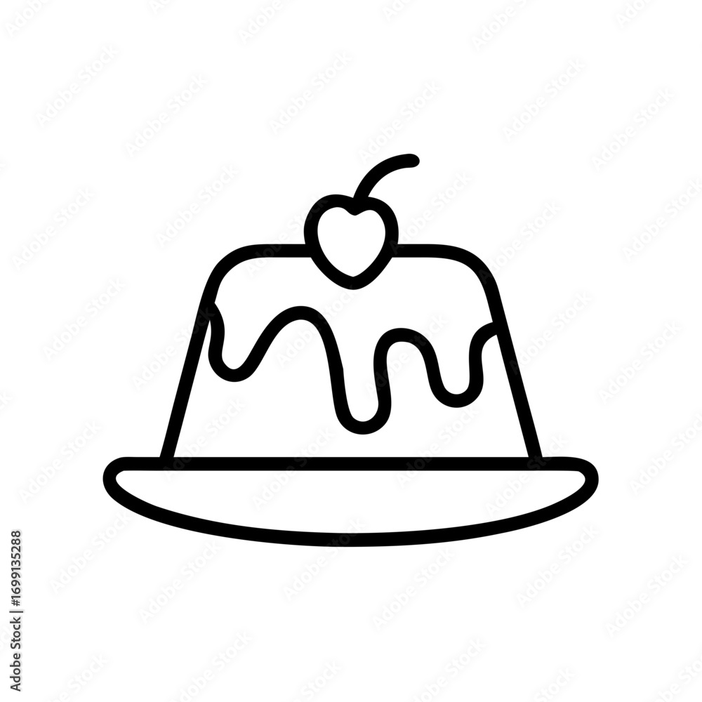Poster pudding icon for web and graphic design