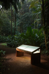 automated workshop produces outdoor tables equipped with wireless charging stations