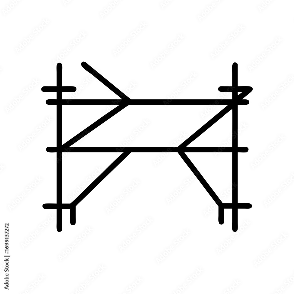Poster scaffolding icon for web and graphic design