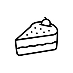 Slice of Fruit Cake Icon for Web and Graphic Design