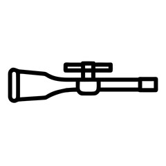 Sniper Rifle Weapon Scope Icon for Web and Graphic Design