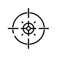 Obraz premium Target with Crosshair Icon for Web and Graphic Design