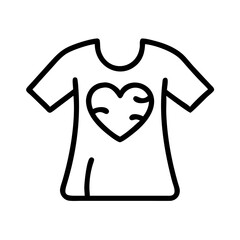 Wedding T Shirt Clothes Symbol Icon for Web and Graphic Design