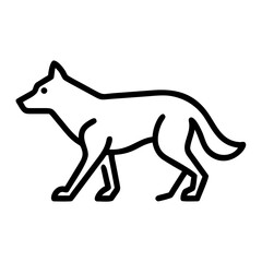 Wild Dog Hunting Icon for Web and Graphic Design