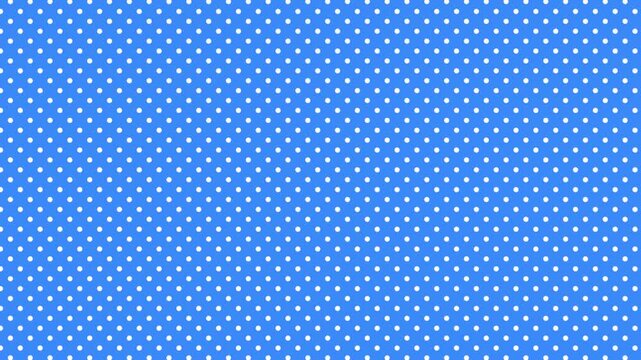 白色ドットが斜めに動く、青色の背景動画。A video with white dots moving diagonally against a blue background.