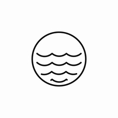 circular water waves icon sign vector
