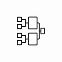 complex flowchart diagram icon sign vector