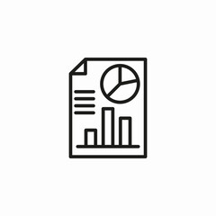 document with graphs icon sign vector