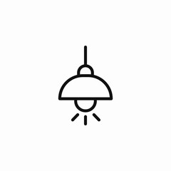 hanging lamp icon icon sign vector