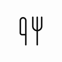 knife fork icon sign vector