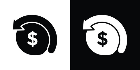 Refund icon symbol infographics website design, logo, app, UI