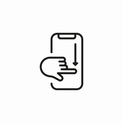 Fototapeta premium mobile swipe gesture icon sign vector
