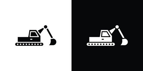 Excavator icon symbol infographics website design, logo, app, UI