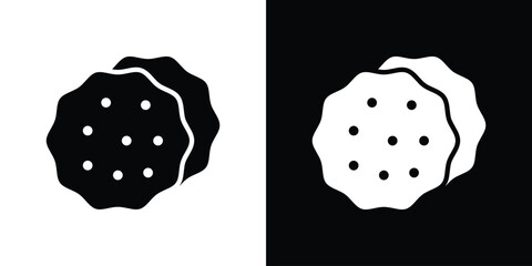 Cookie icon symbol infographics website design, logo, app, UI