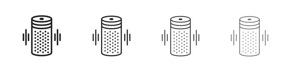 Smart speaker icon line design. thin line vector icon set.