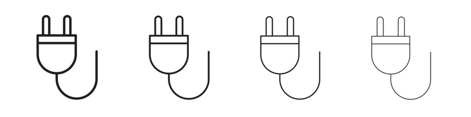 Plug adapter icon line design. thin line vector icon set.