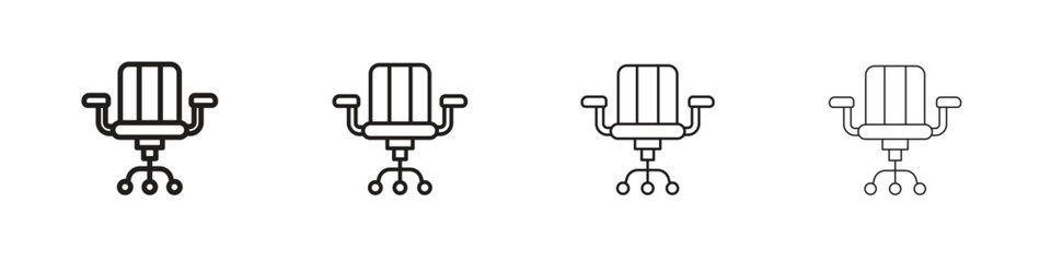 Office chair icon line design. thin line vector icon set.