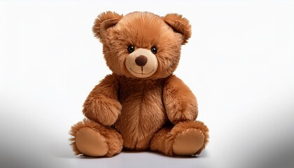 Obraz premium adorable brown teddy bear sitting on a transparent background background removed