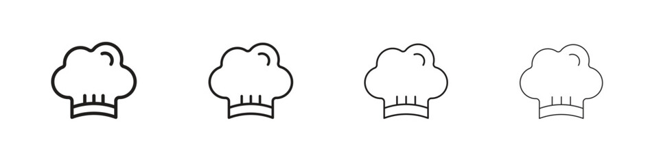Chef hat icon line design. thin line vector icon set.