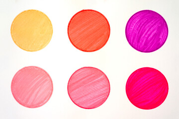 Bold Hand-Painted Multicolor Circle Artwork