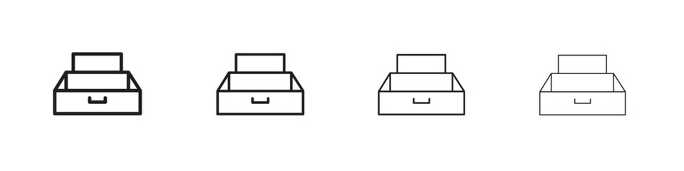 Archive icon line design. thin line vector icon set.