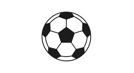 Obraz premium Classic soccer ball design with contrasting black and white panels illustrating global sportsmanship and athletic competition on pure white backdrop