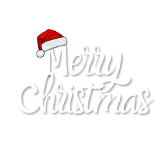 christmas card with santa hat