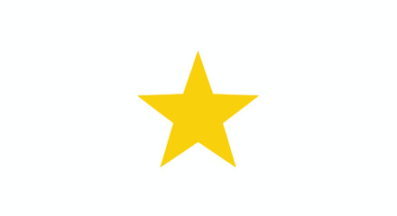 Obraz premium Illuminating Star: A Symbol of Brilliance and Achievement Displayed in a Bold Yellow Hue on a Pristine White Backdrop