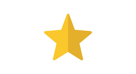 Obraz premium A simple, yet bold golden star stands out against a plain white background showcasing excellence and achievement, vector illustration
