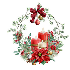 christmas decoration with candle