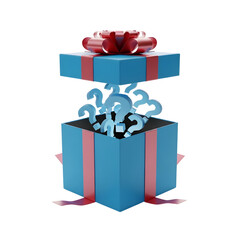Mystery Gift Box with Question Marks