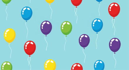Celebrate with colorful balloons vector art for birthday party decorations and event design background image vector