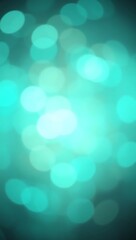 Obraz premium Generative AI: Teal Bokeh Abstract Illustration Displaying Light Orbs.