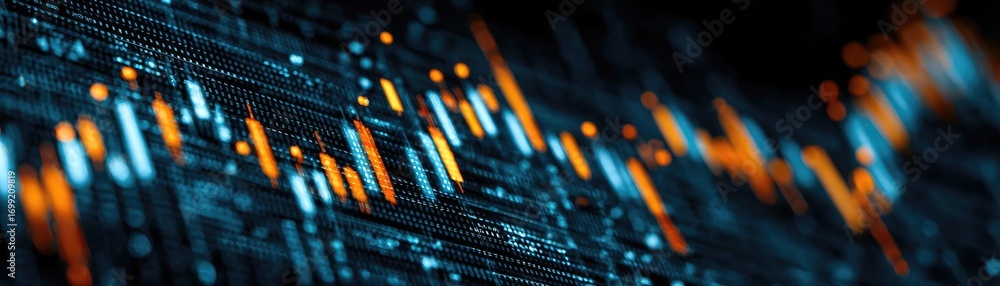 Aufkleber artificial intelligence in strategic pricing applications concept. abstract data visualization in vi