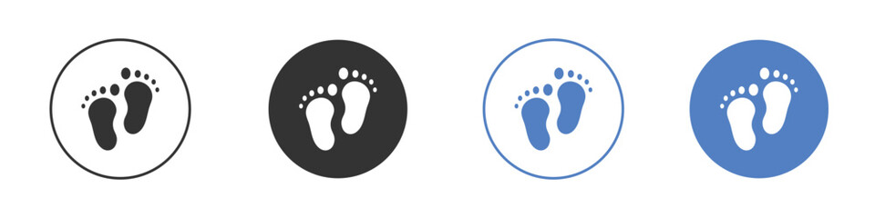 Footprint icon pictogram for your web site design, logo