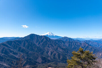 赤岩から見る富士山
