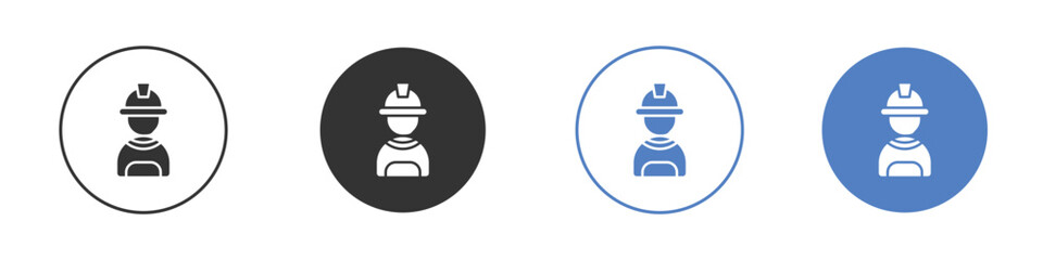 Construction worker icon pictogram for your web site design, logo