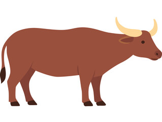 vector illustration of a bull