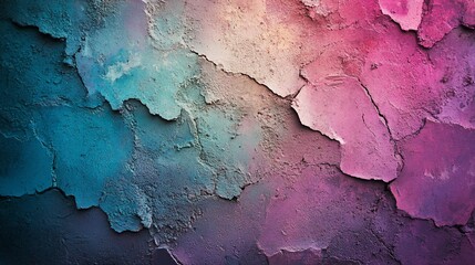 Colorful abstract texture with cracked and peeling paint design