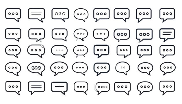 Collection of various speech bubbles