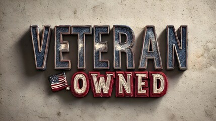 Veteran Owned Patriotic USA Business Sign