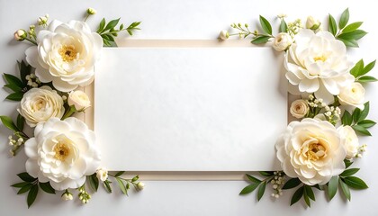 Elegant floral arrangement with blank card