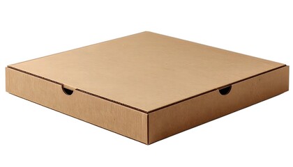 Pizza Box in Studio Setting Isolated on White Background