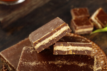 Traditional Brown Sugar Chunks and Chocolate Confections from Guangxi China Ancient Sweets Display