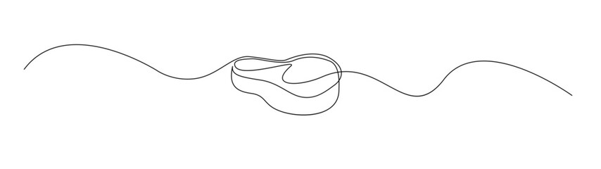 Avocado Fruit Single Line Drawing Vector