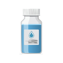 Fototapeta premium Medical Bottle Liquid Medicine Healthcare Pharmacy.