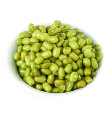 Fresh Green Mung Beans in Bowl - Healthy Organic Legumes for Nutritious Cooking