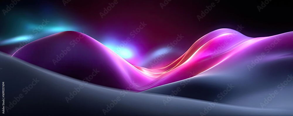 Poster modern neon data waves abstract backdrop concept. abstract waves with vibrant colors create a mesmer