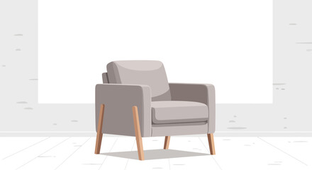 Fototapeta premium Elegant armchair illustration for interior design and minimalist decor