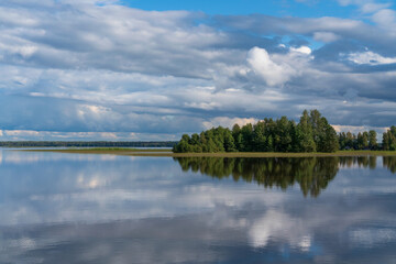 Lake Sestroretsky Razliv is a reservoir created during the reign of Peter the Great by damming the Sestra River and the Chernaya River, Sestroretsk, Kurortny District, Saint Petersburg, Russia